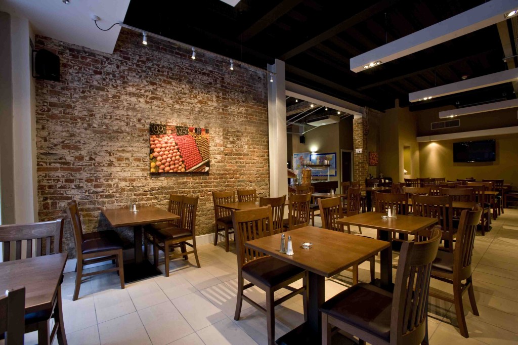 brick and mortar restaurant interior